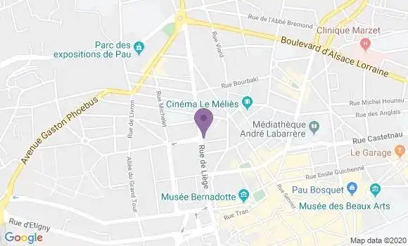 Localisation Pau Verdun - 64000
