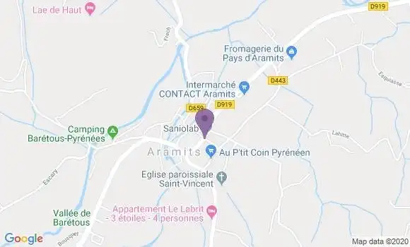 Localisation Aramits - 64570