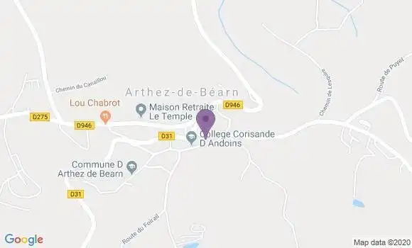 Localisation Arthez de Bearn Bp - 64370