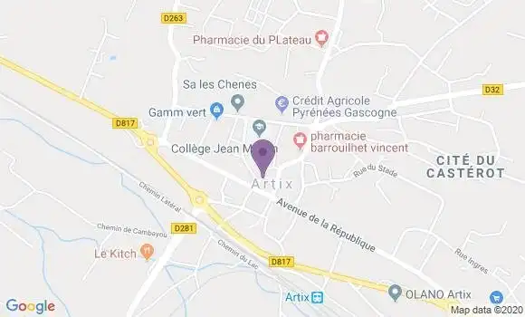 Localisation Artix - 64170
