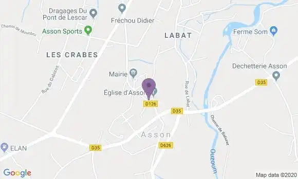 Localisation Asson Bp - 64800