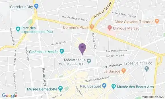 Localisation Pau Carnot - 64000