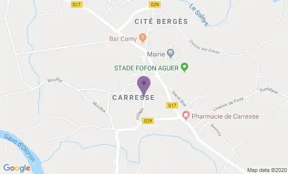 Localisation Carresse Labastide Bp - 64270
