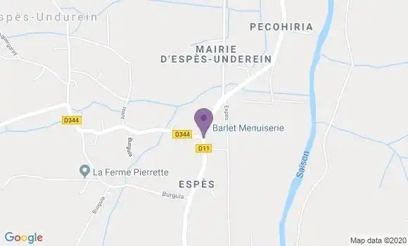 Localisation Espes Undurein Bp - 64130