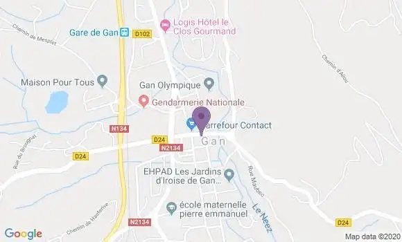 Localisation Gan - 64290