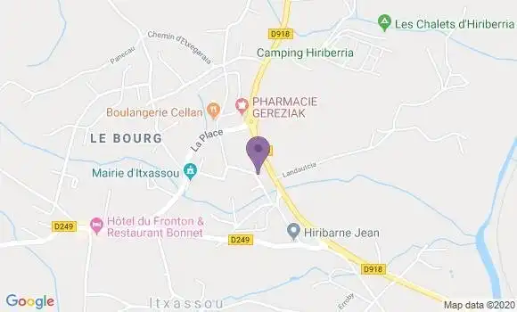 Localisation Itxassou Bp - 64250