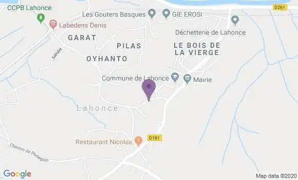 Localisation Lahonce Ap - 64990