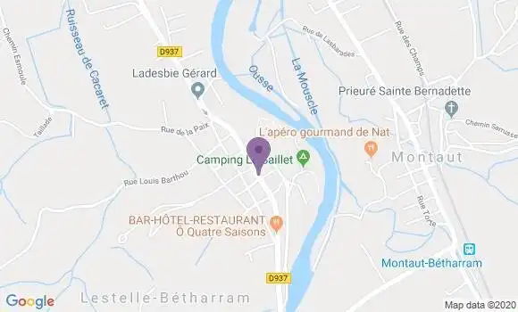 Localisation Lestelle Betharram Bp - 64800