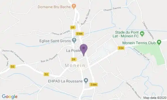 Localisation Monein - 64360