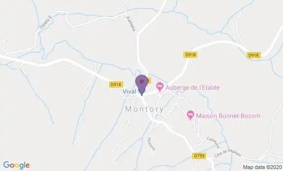 Localisation Montory Bp - 64470