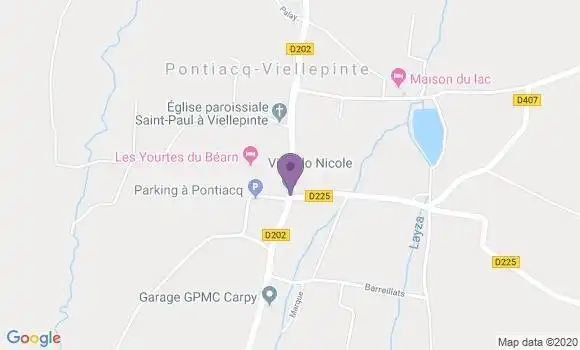 Localisation Pontiacq Viellepinte - 64460