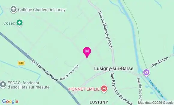 Localisation Lusigny sur Barse - 10270