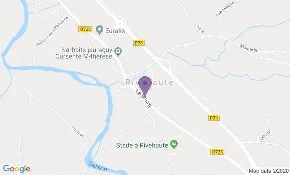 Localisation Rivehaute Bp - 64190