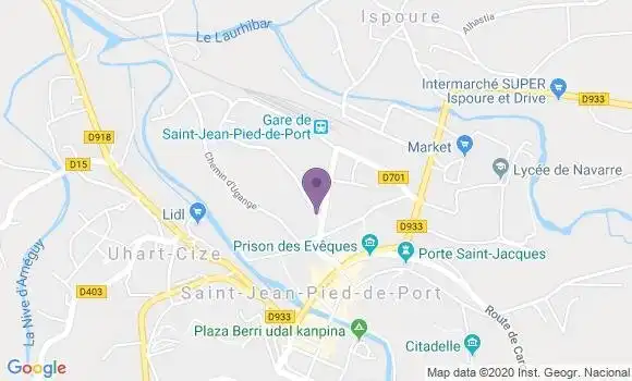Localisation Saint Jean Pied de Port - 64220