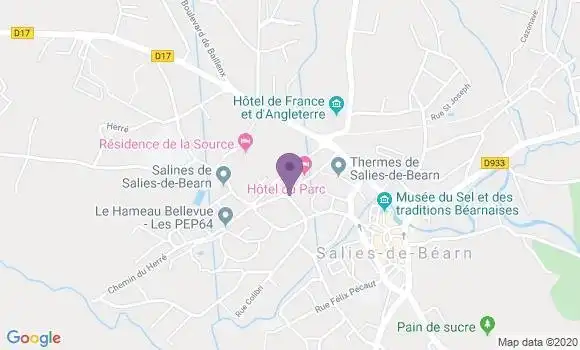 Localisation Salies de Bearn - 64270