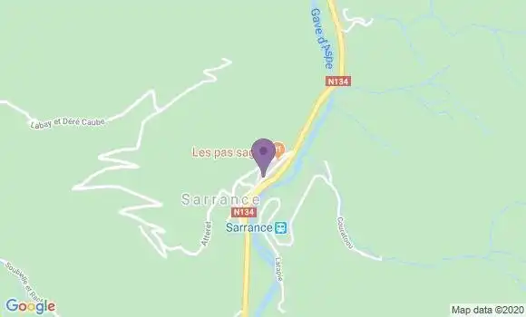 Localisation Sarrance Ap - 64490