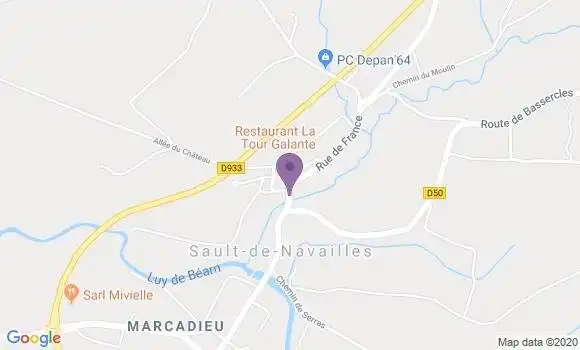 Localisation Sault de Navailles Bp - 64300