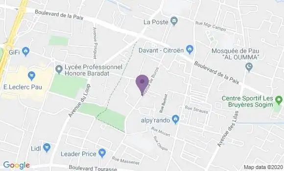 Localisation Pau Ousse - 64000