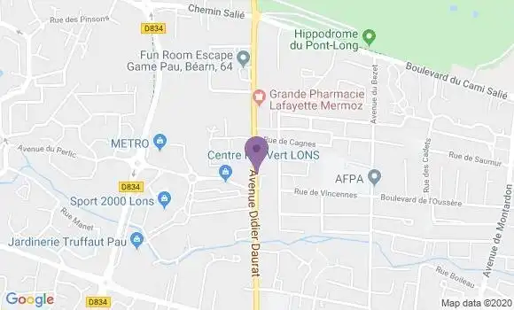 Localisation Lons le Perlic Daurat Bp - 64140