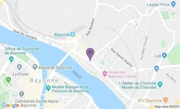 Localisation Bayonne Saint Esprit - 64100
