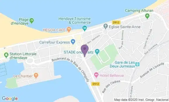 Localisation Hendaye Plage Bp - 64700