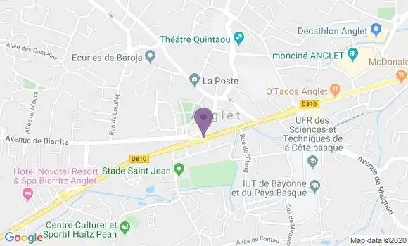 Localisation Anglet 5 Cantons - 64600