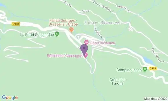 Localisation Eaux Bonnes Gourette Bp - 64440