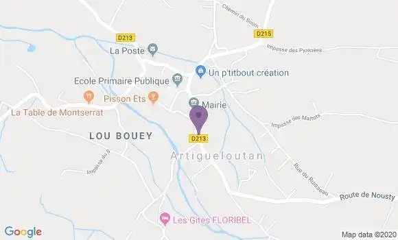 Localisation Artigueloutan Ap - 64420