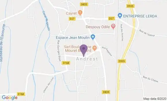 Localisation Andrest - 65390