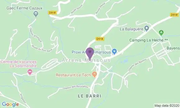 Localisation Arrens Marsous Val d