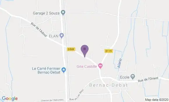 Localisation Bernac Debat Bp - 65360