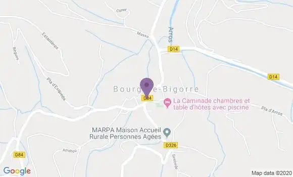 Localisation Bourg de Bigorre Ap - 65130