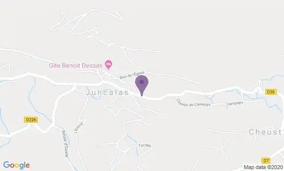 Localisation Juncalas Ap - 65100