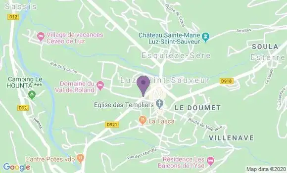 Localisation Luz Saint Sauveur - 65120
