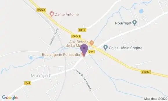 Localisation Margut Bp - 08370