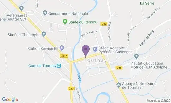 Localisation Tournay - 65190