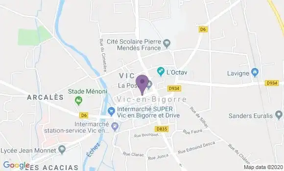 Localisation Vic En Bigorre - 65500