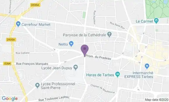 Localisation Tarbes Pradeau - 65000