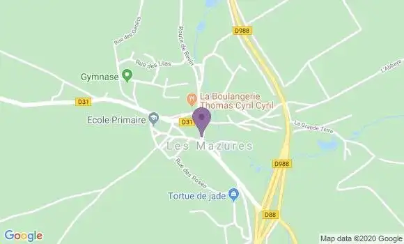 Localisation Les Mazures Bp - 08500
