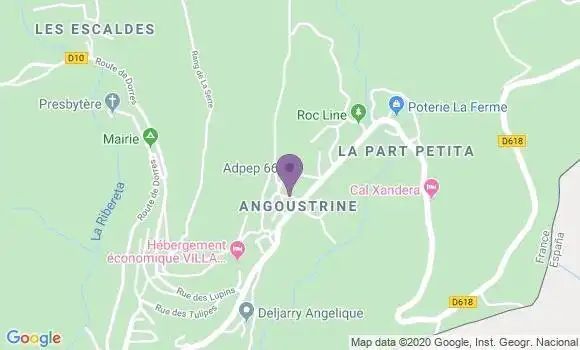 Localisation Angoustrine Villeneuve Ap - 66760