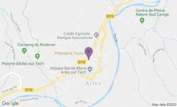 Localisation Arles sur Tech Bp - 66150