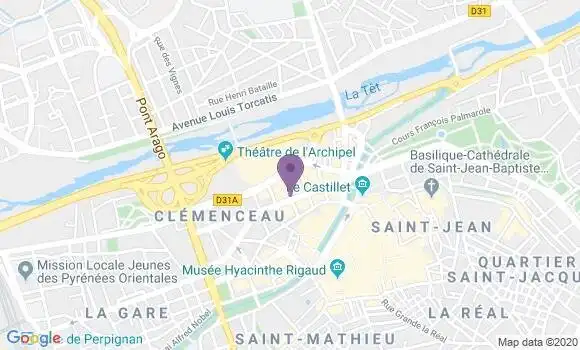 Localisation Perpignan Clemenceau - 66000