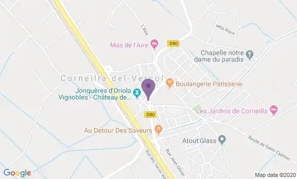 Localisation Corneilla Del Vercol Bp - 66200