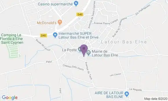 Localisation Latour Bas Elne Bp - 66200