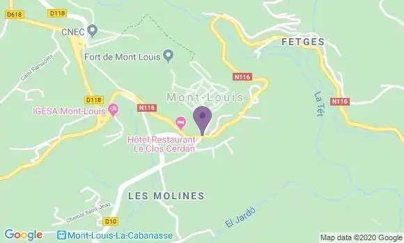 Localisation Mont Louis Bp - 66210