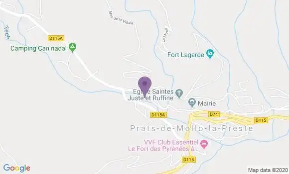 Localisation Prats de Mollo la Preste Bp - 66230
