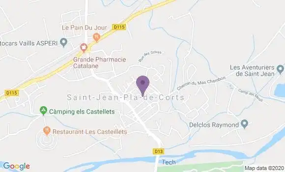 Localisation Saint Jean Pla de Corts Bp - 66490