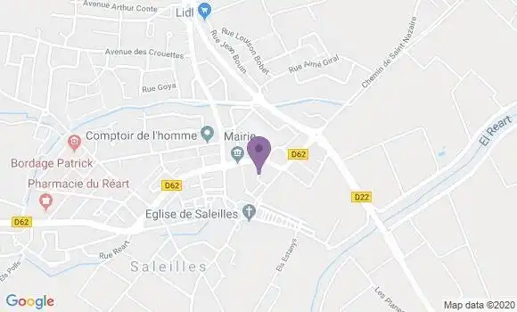 Localisation Saleilles Bp - 66280