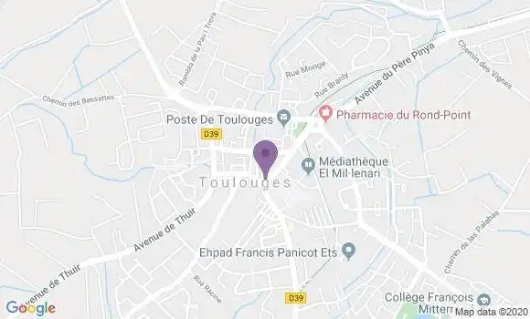 Localisation Toulouges - 66350