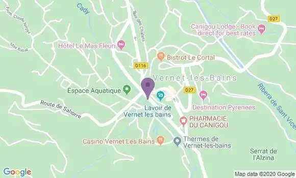 Localisation Vernet les Bains - 66820